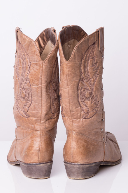 Side Studded Vintage Cowboy Boots