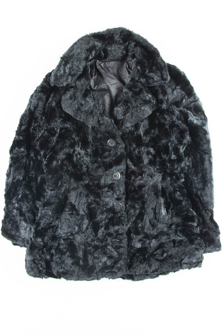 Reversible Black Vintage Fur Coat 1