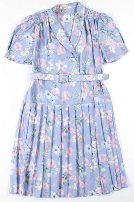 Pastel Blue Floral Dress
