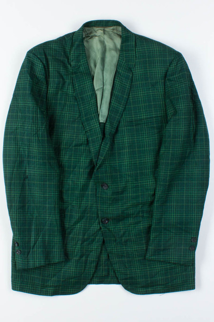 Emerald Plaid Vintage Blazer