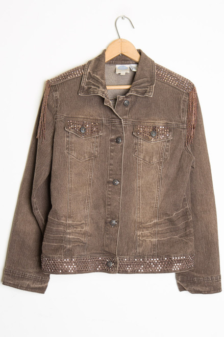 Brown Bedazzled Jacket