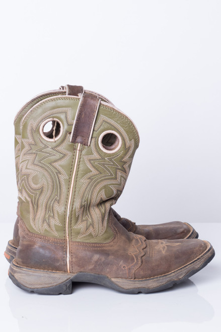 Green Two Toned Vintage Cowboy Boots (7M)