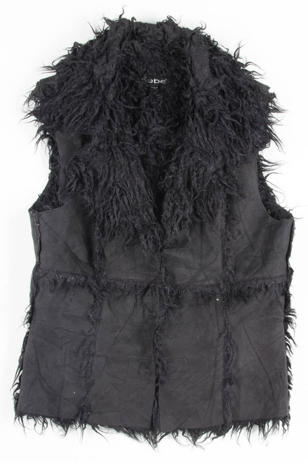 Black Shag Fur Vest