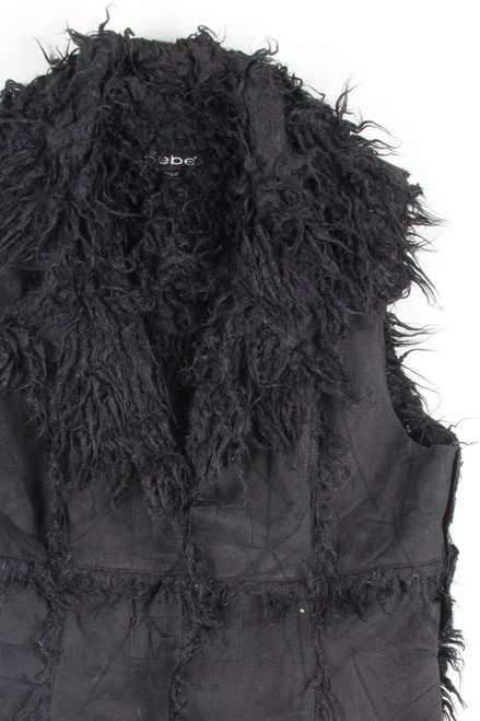 Black Shag Fur Vest