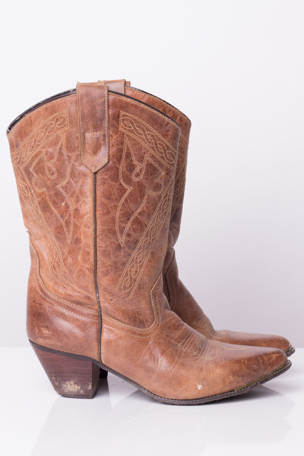 Brown Vintage Cowboy Boots (9)