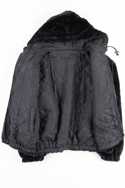 Reversible Black Fur Coat
