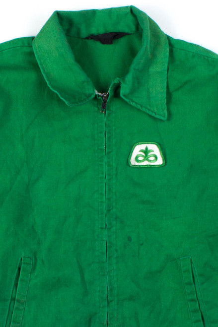 Distressed Green Light Denim Jacket