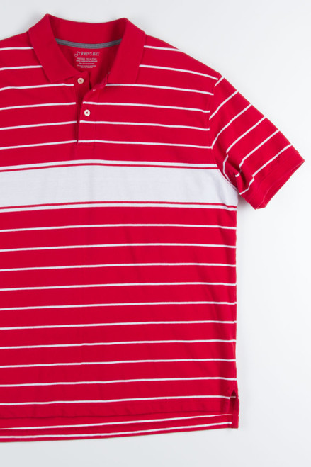 Red Striped Polo Shirt