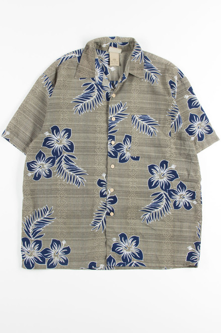 Green & Blue Floral Vintage Hawaiian