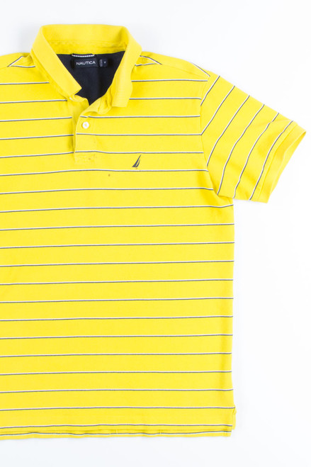 Yellow Pinstripe Nautica Polo Shirt