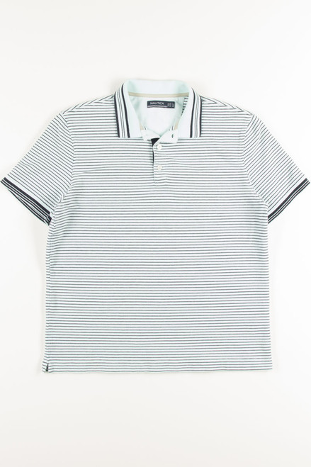 Mint Striped Nautica Polo Shirt