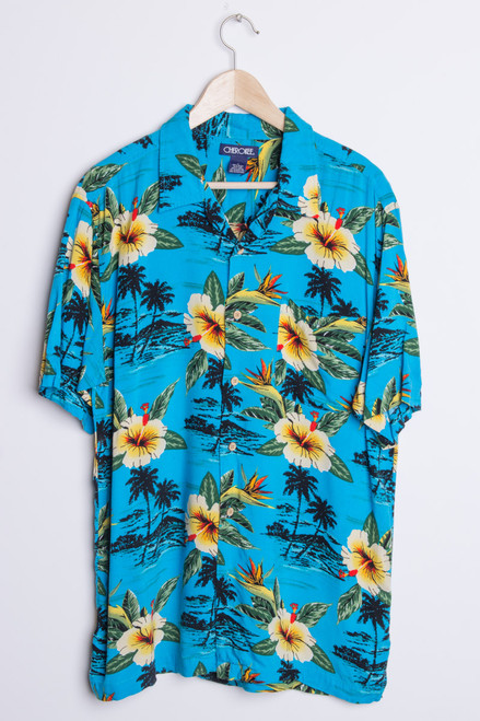 Blue Flower Vintage Hawaiian