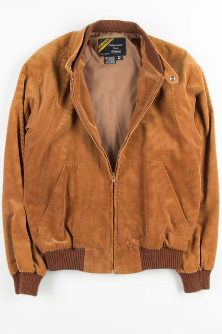 Rust Corduroy Bomber Jacket