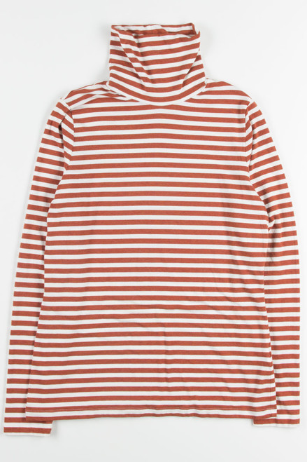 Rust Striped Turtleneck