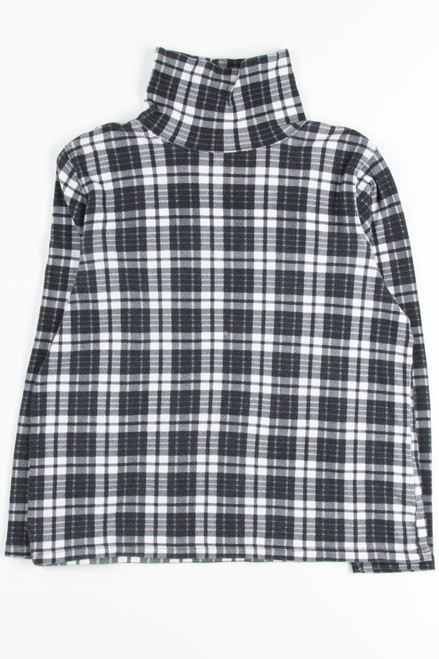 Black Plaid Turtleneck