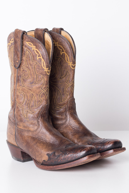 Detailed Tony Lama Vintage Cowboy Boots (7.5B)