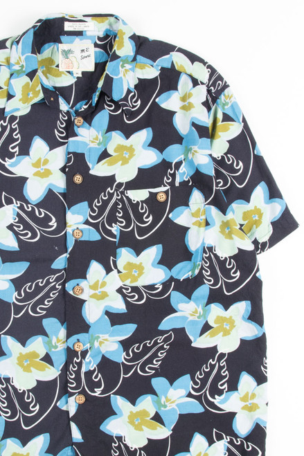 Blue Floral Vintge Hawaiian 4