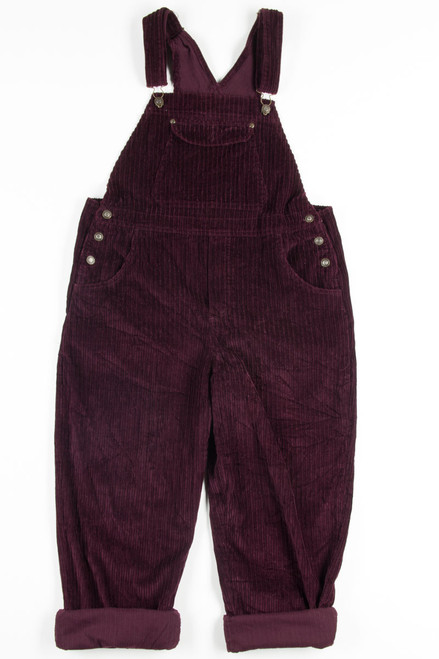 Burgundy Corduroy Overalls