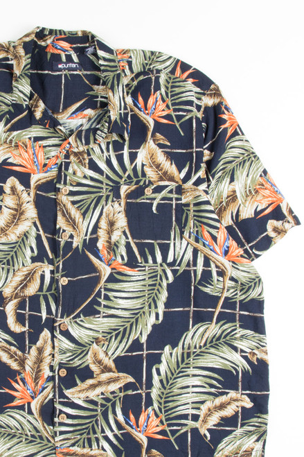 Birds of Paradise on Bamboo Vintage Hawaiian