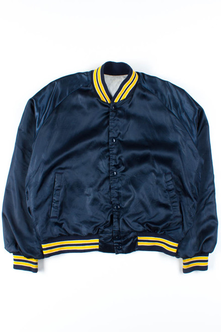 Navy & Gold Vintage Bomber Jacket