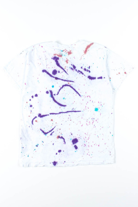 Purple-On-White Spray Weed Tee (Medium)