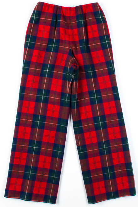 Red Wool Plaid Pants