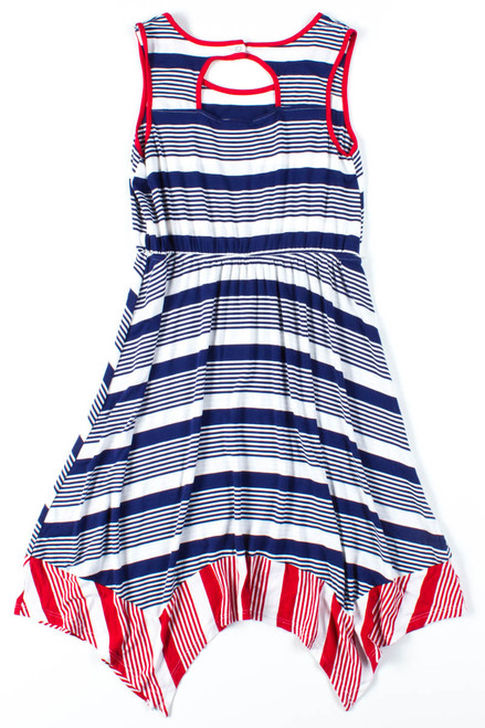 Red, White, & Blue Striped Dress