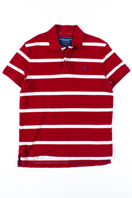 Red & White Striped Polo Shirt