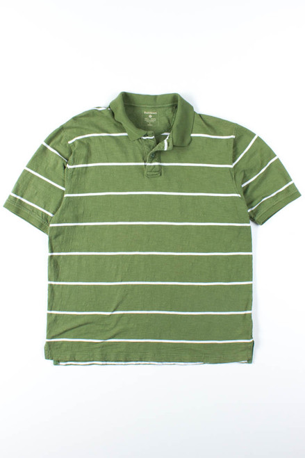 Olive Striped Polo Shirt