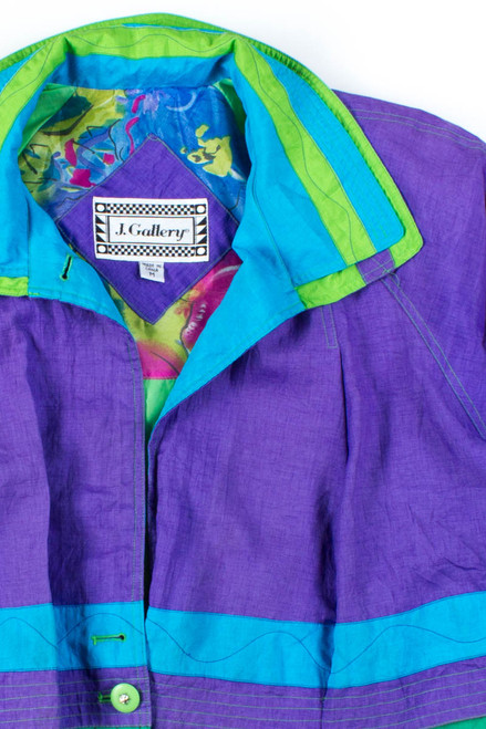 Purple & Green Layered Jacket