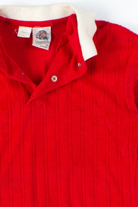 Red Terrycloth Polo Tee