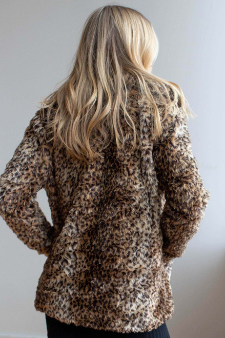 Leopard Print Fur Coat