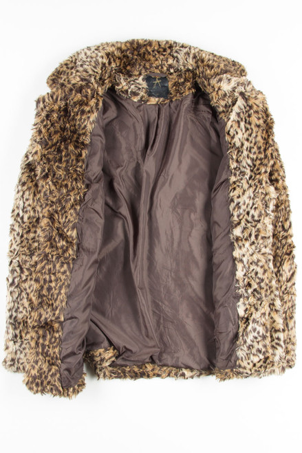 Leopard Print Fur Coat