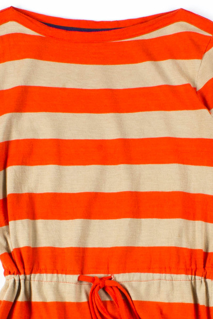 Orange & Tan Striped Dress