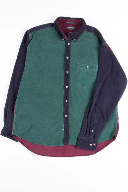 Color Block Vintage Corduroy Shirt