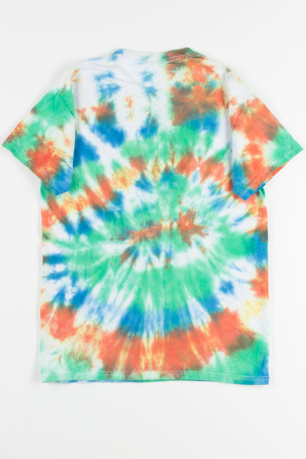 Green & Orange Weed Tie Dye Tee