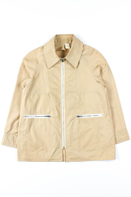 Tan Zippers Lightweight Jacket