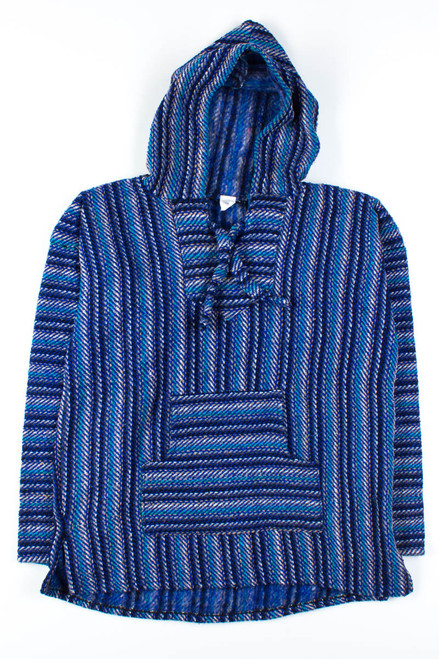 Blue Striped Baja Hoodie