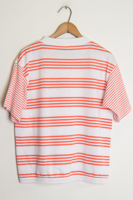 Orange and White Striped T-Shirt