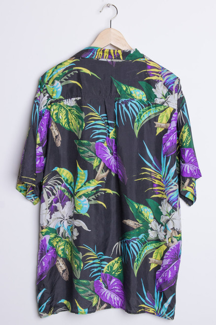 Black & Purple Vintage Hawaiian