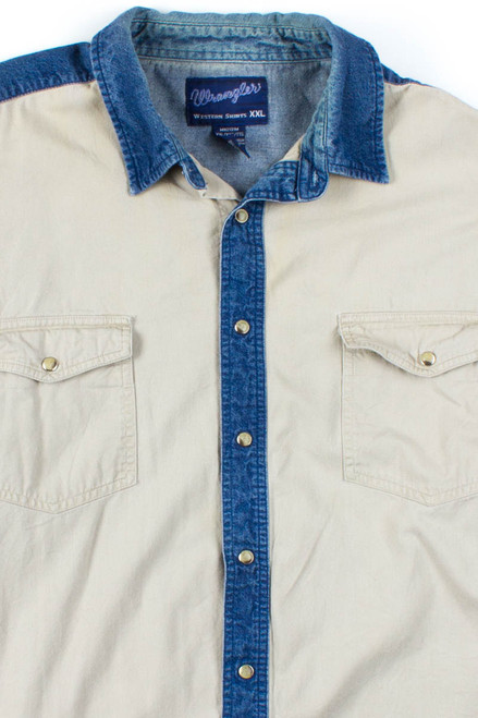 Denim & Khaki Button Up Shirt