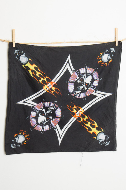 Skulls And Flames Bandana