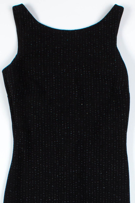 Black Sparkly Open Back Dress