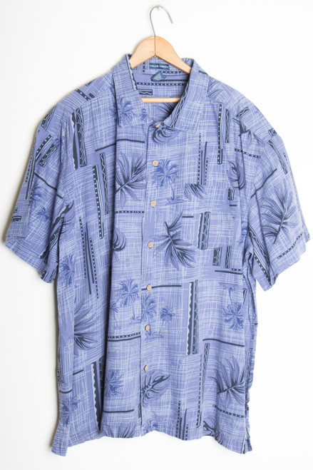 Blue Abstract Vintage Hawaiian