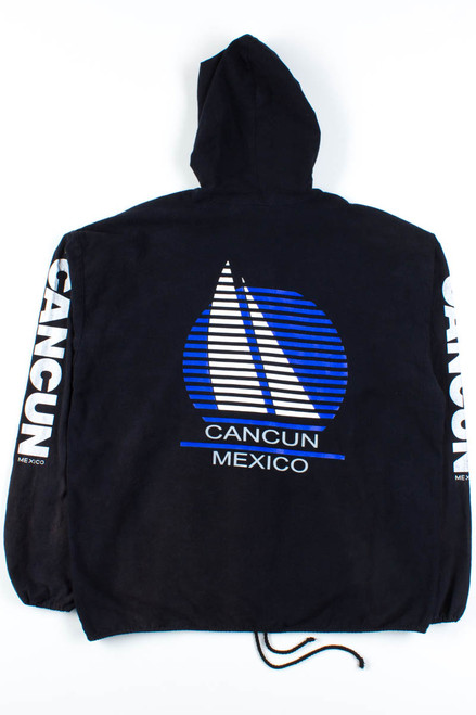 Cancun Mexico Canvas Zip Hoodie