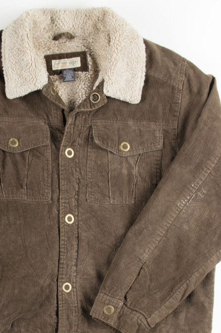 Brown Sherpa Lined Corduroy Coat 2