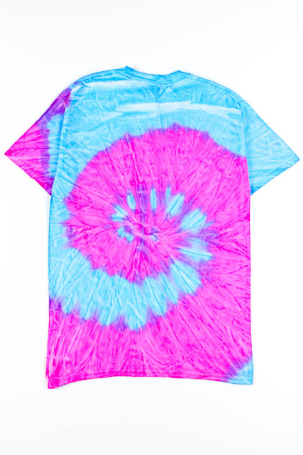Neon Pink Blue Tie Dye Shirt