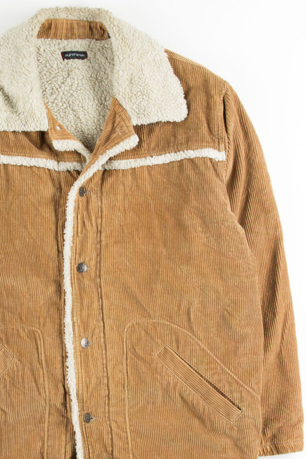 Tan Sherpa Lined Corduroy Coat 10