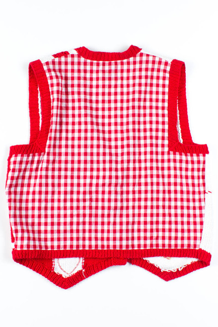 Plaid Heart Sweater Vest