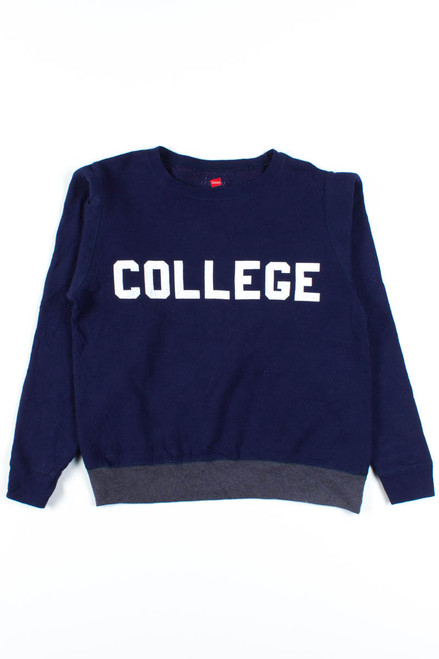 Navy & Grey College Sweatshirt